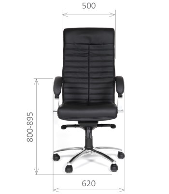 Офисное кресло CHAIRMAN 480 Экокожа премиум черная в Тамбове - изображение 1